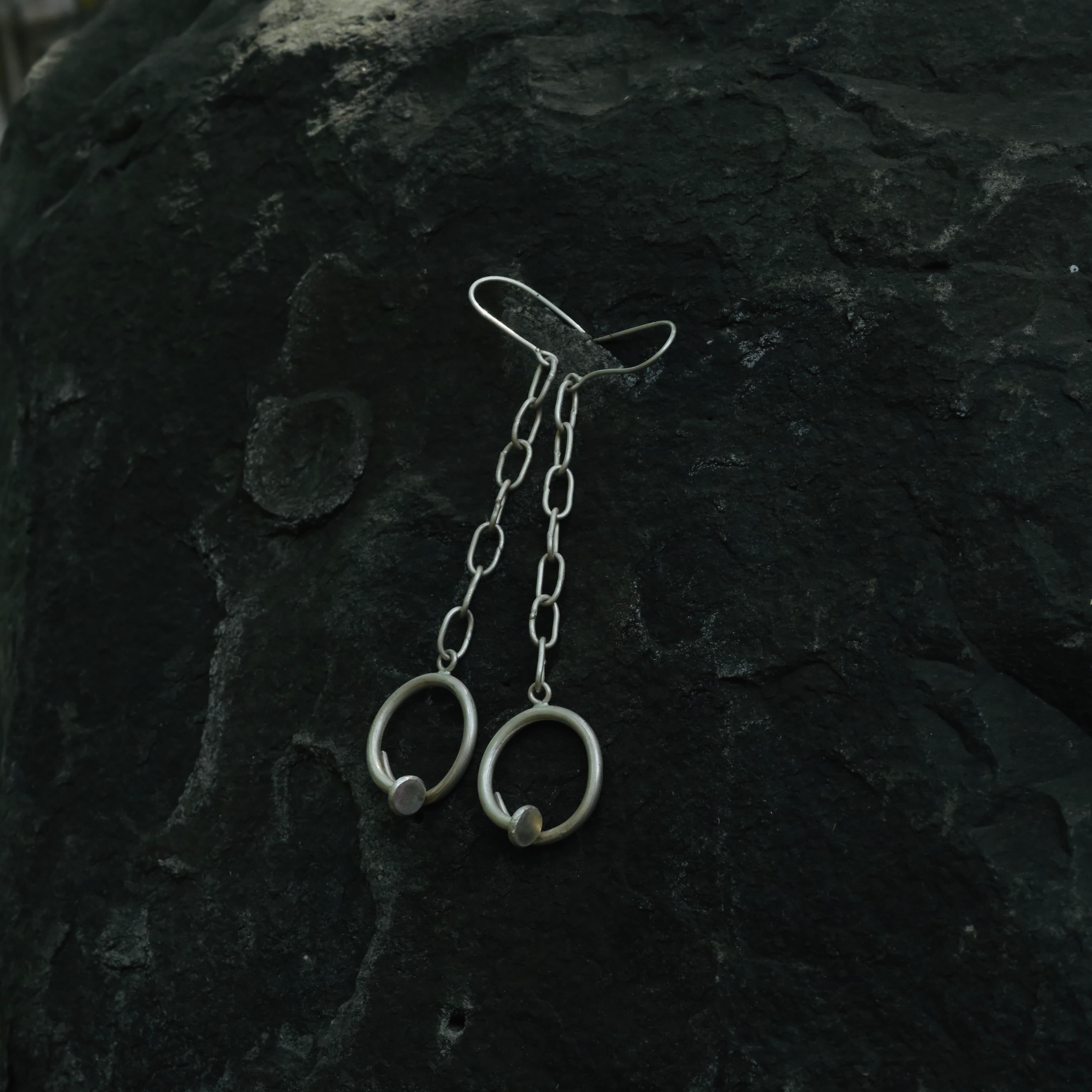 Kanti (किल) Silver Chain Earrings