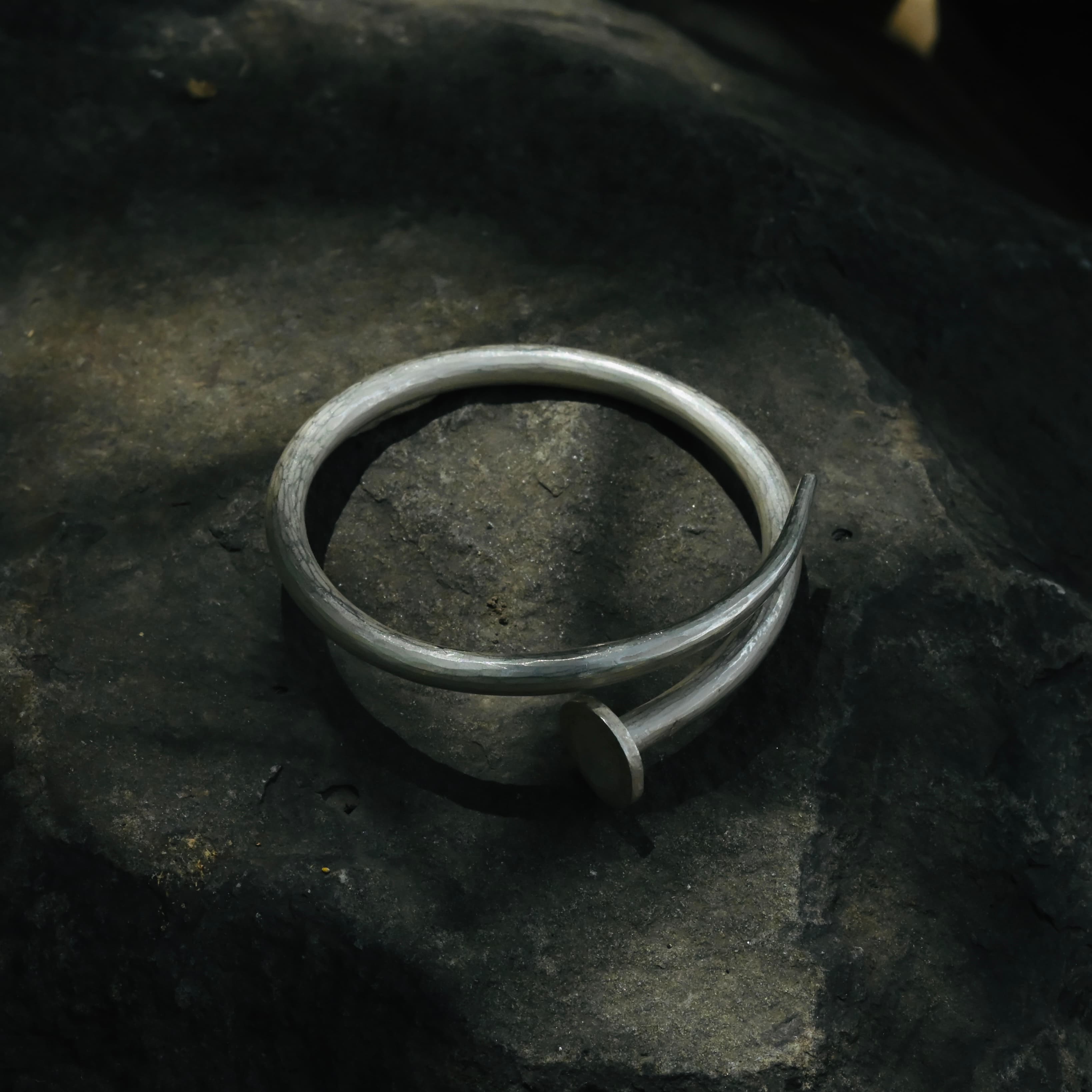Kanti (किल) Silver Thick Bracelet